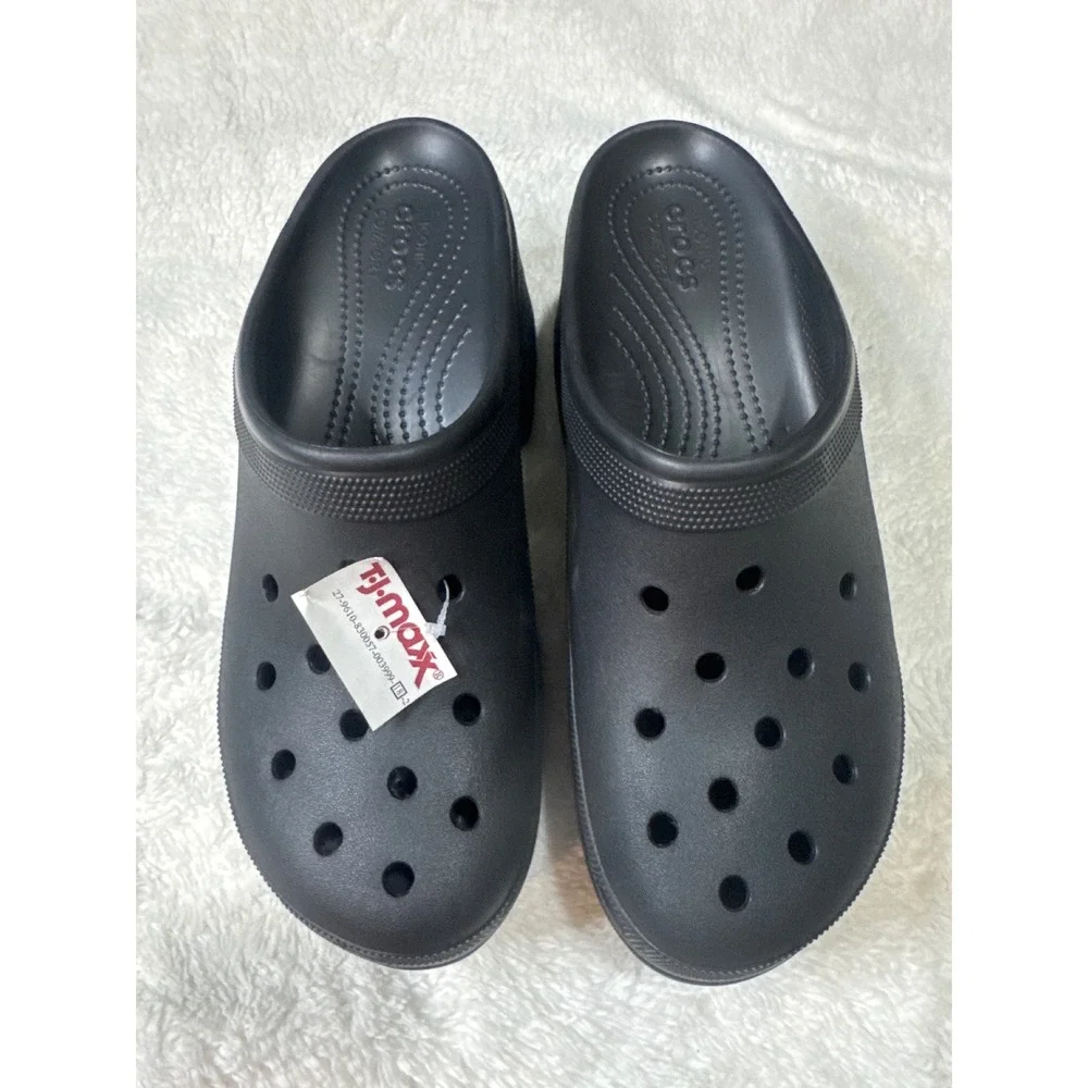 Crocs Siren Clog Men Size 12 Black Like New Platform High Heel‎ Shoes